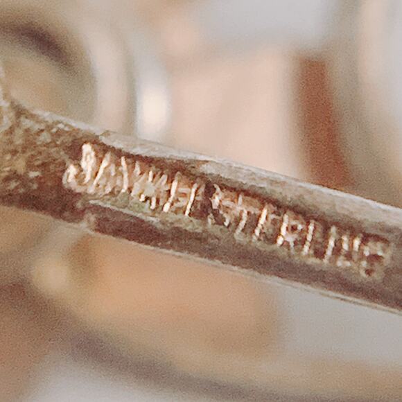 VTG Signed Jaykel Sterling Silver Floral Brooch & Earrings Set, 1940s 1950s MCM - Picture 7 of 16